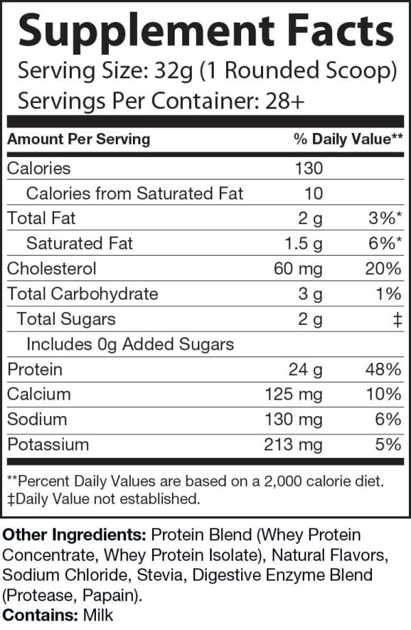 2lb Whey Natural Salted Caramel – 28 servings - Image 2